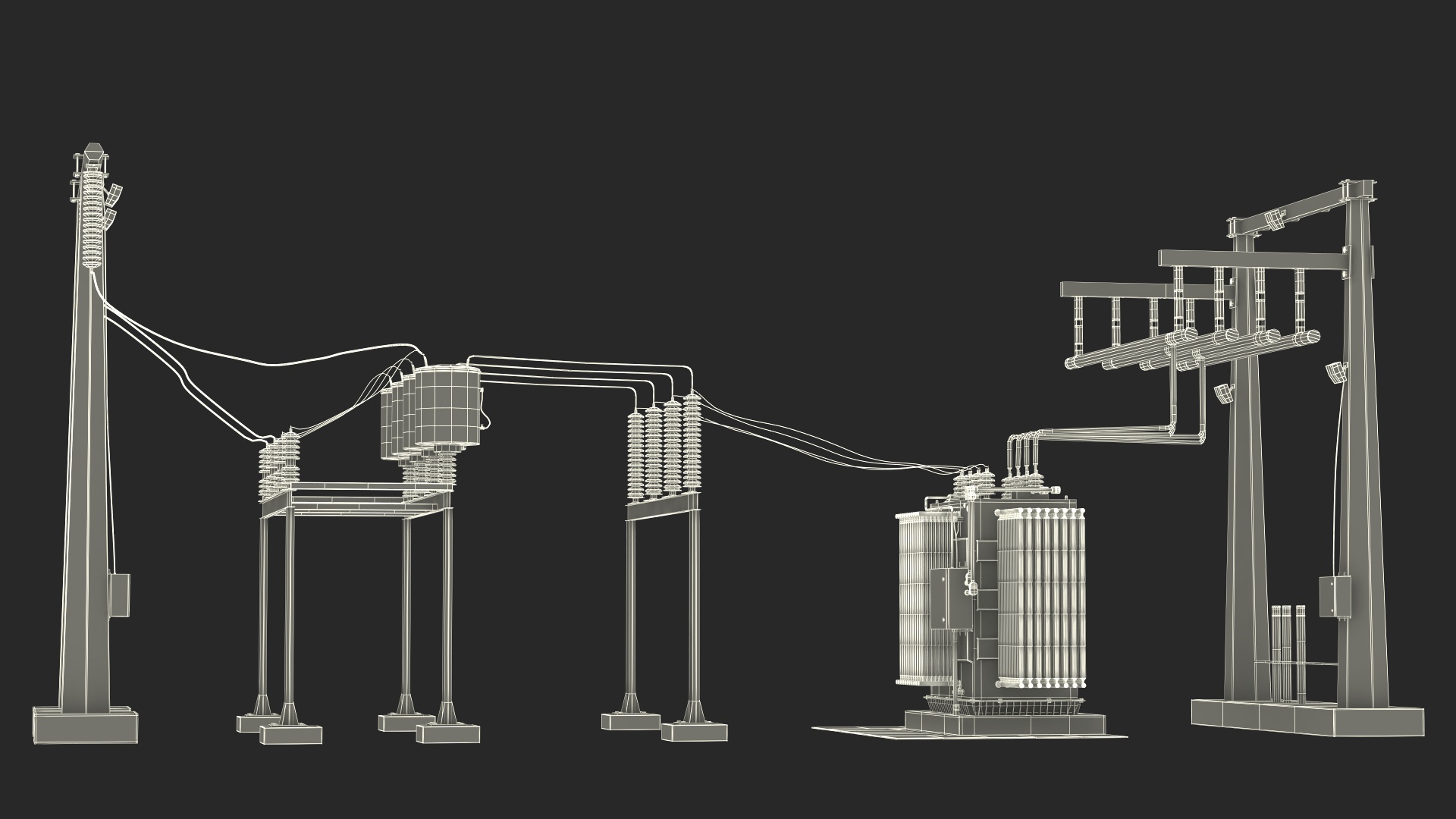 Electrical Power Substation Unit 3D