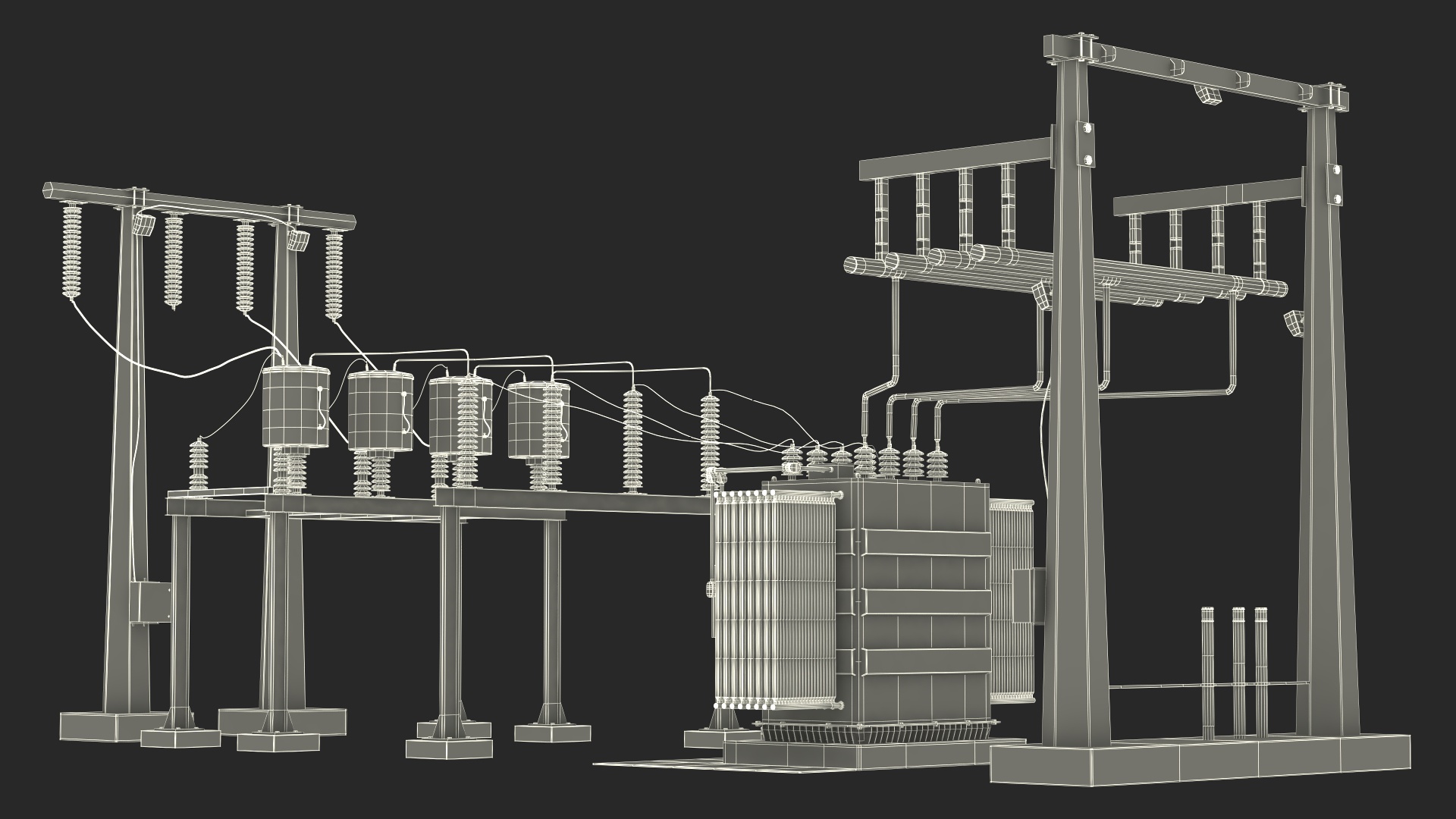 Electrical Power Substation Unit 3D