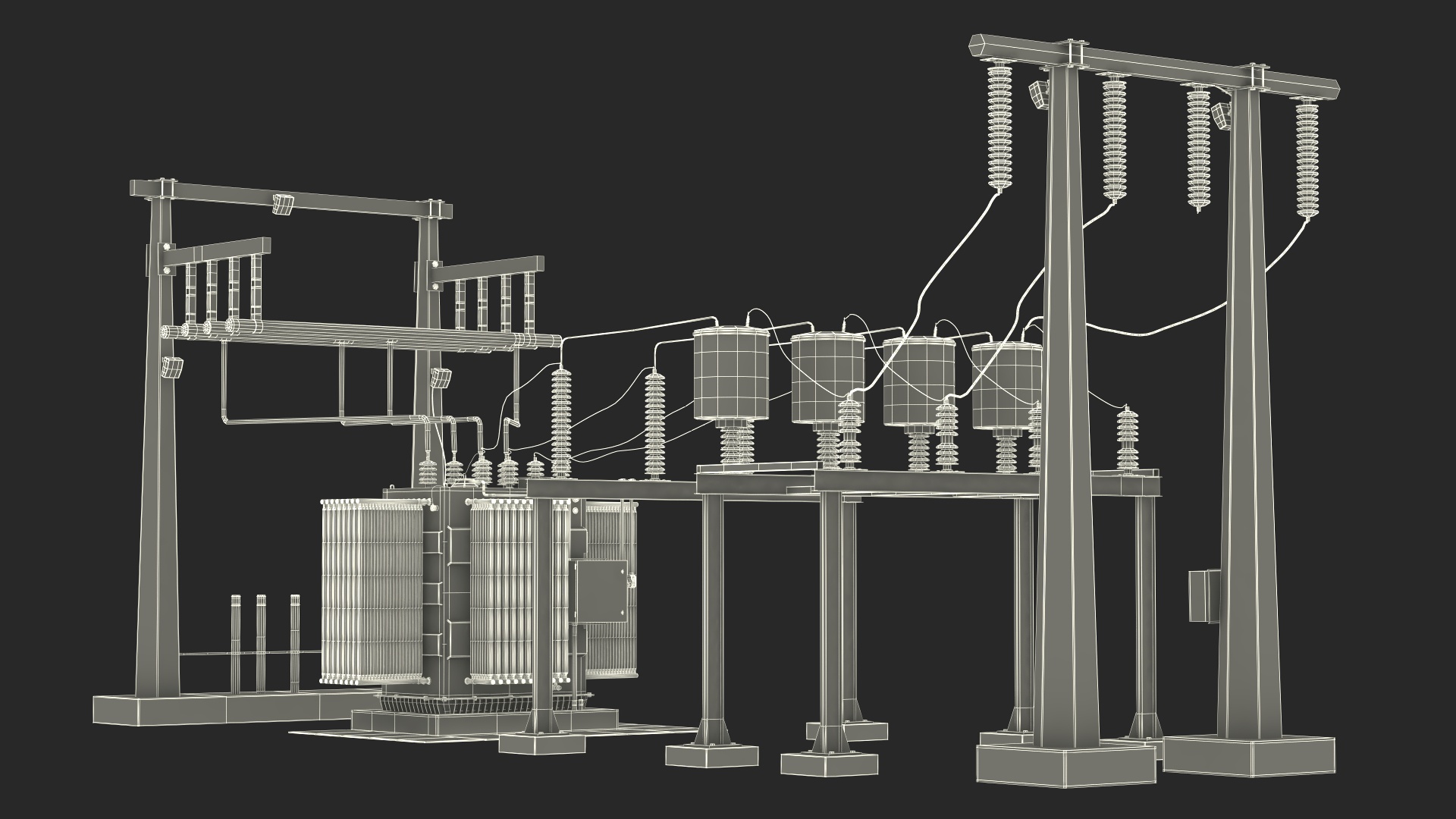 Electrical Power Substation Unit 3D