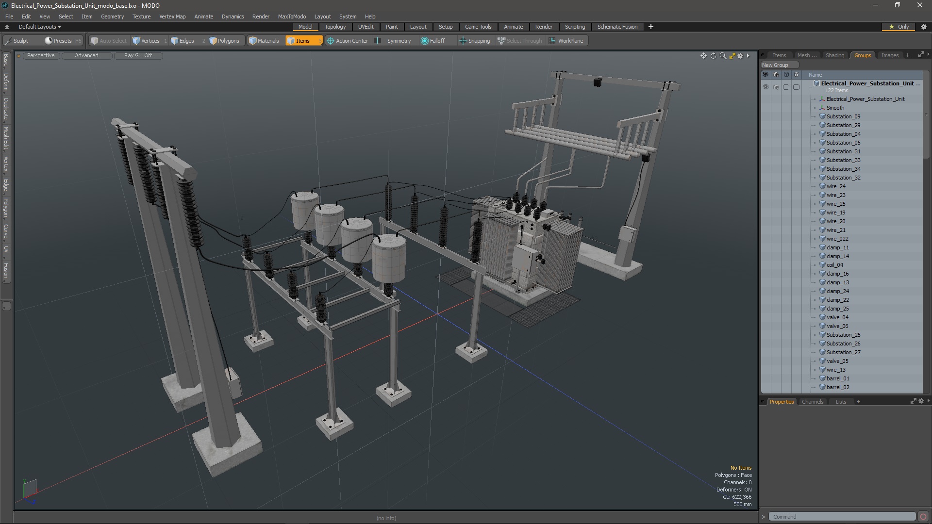 Electrical Power Substation Unit 3D