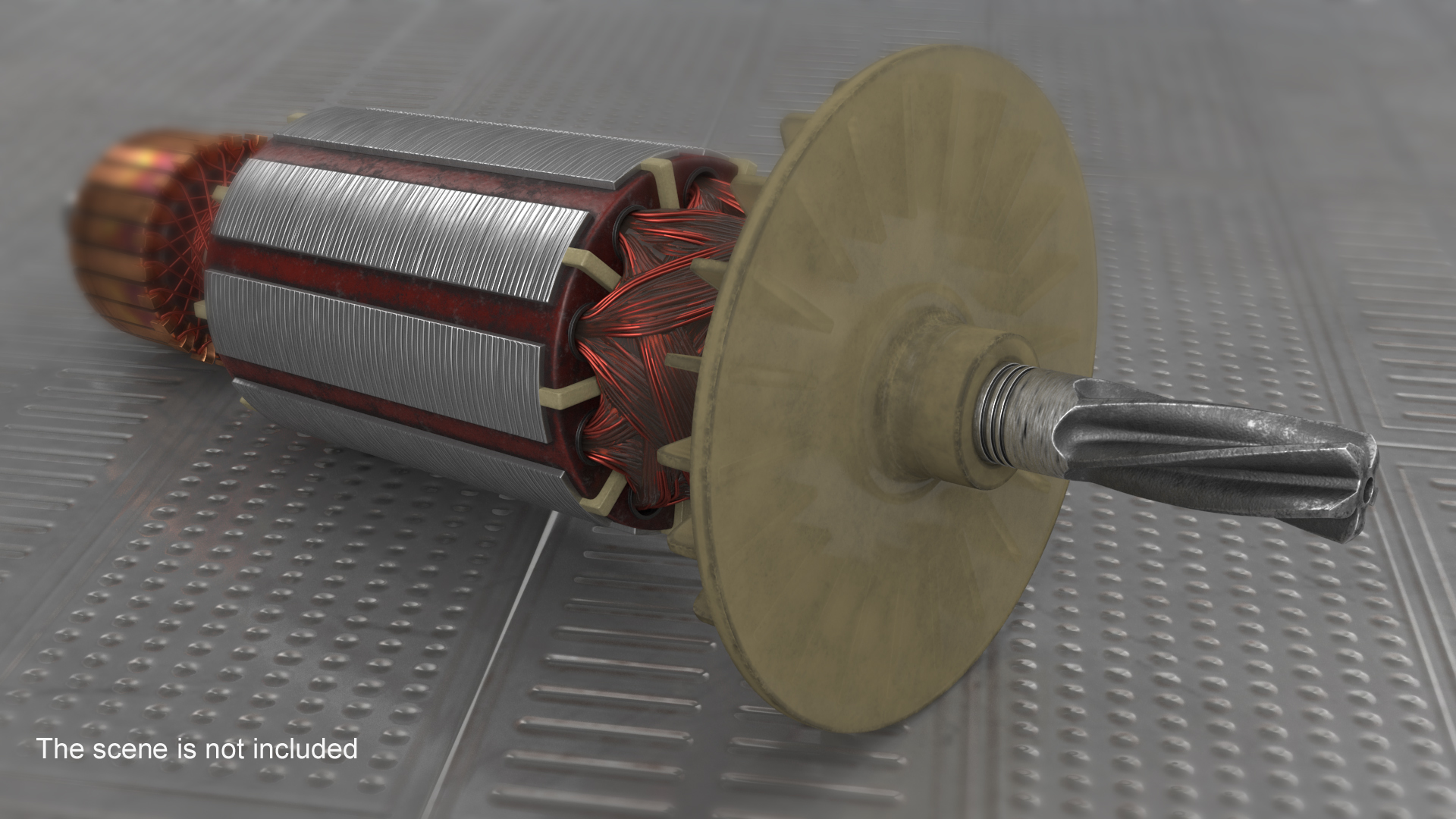 Old Electric Motor Rotor 3D model