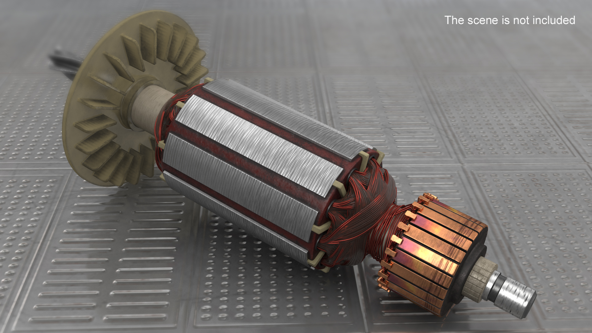 Old Electric Motor Rotor 3D model