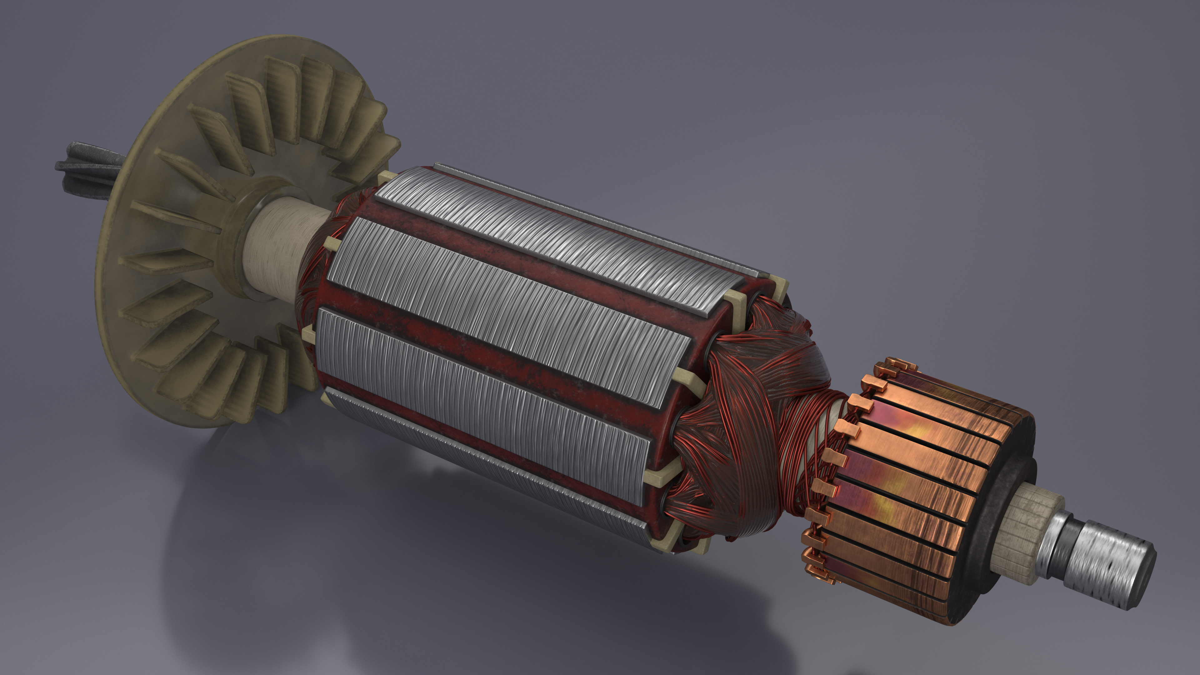 Old Electric Motor Rotor 3D model