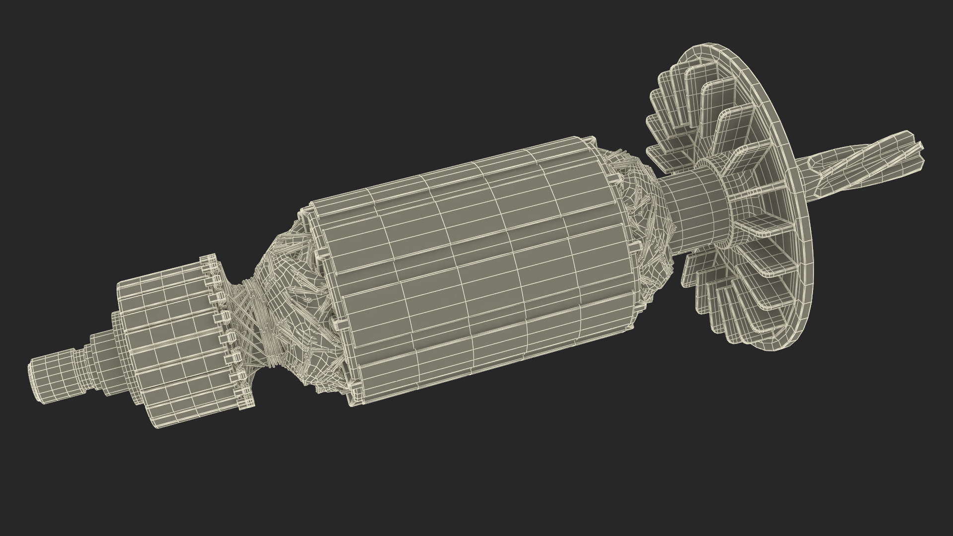 Old Electric Motor Rotor 3D model