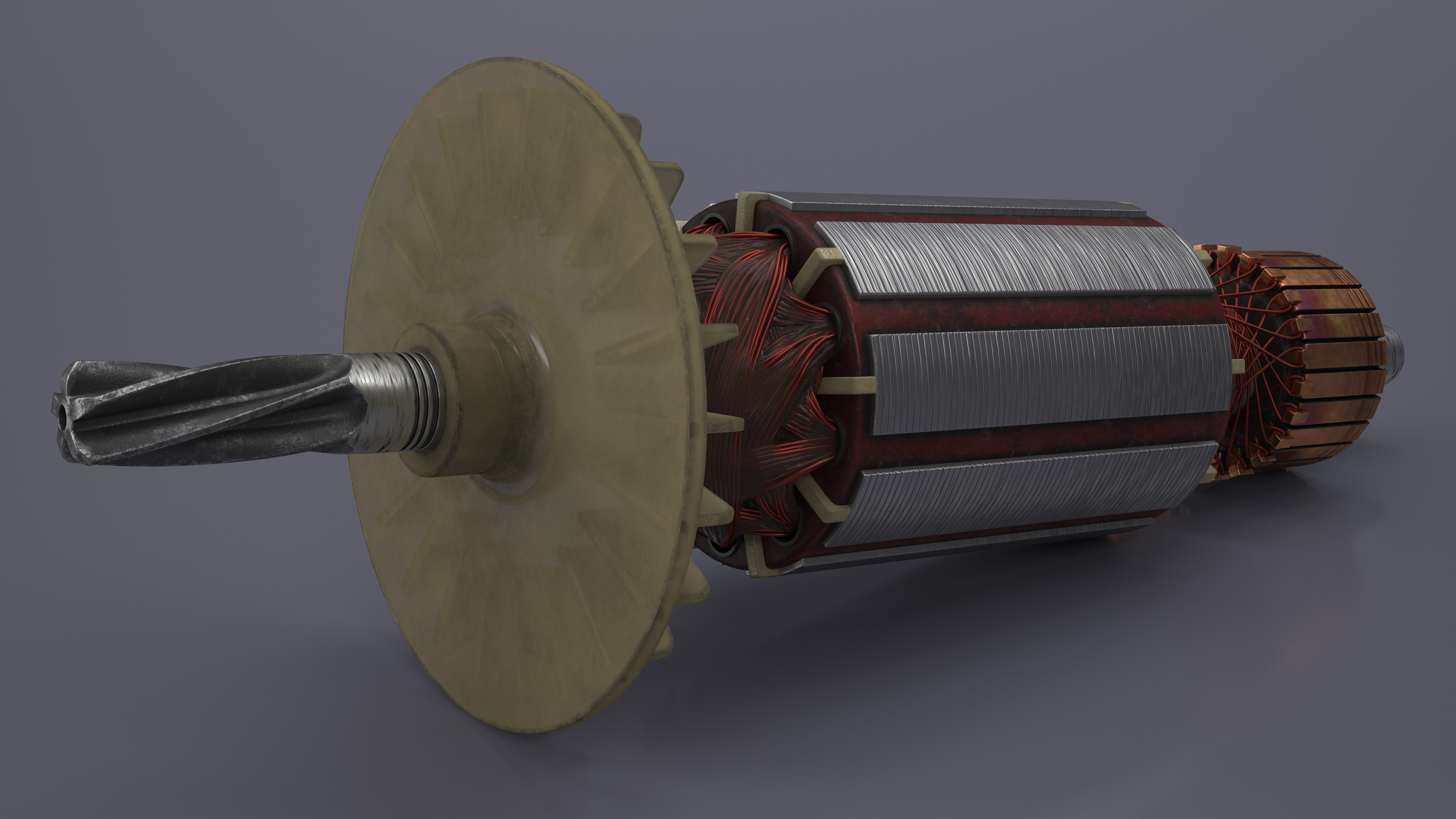 Old Electric Motor Rotor 3D model