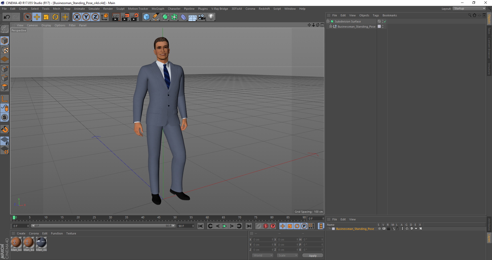 3D model Businessman Standing Pose