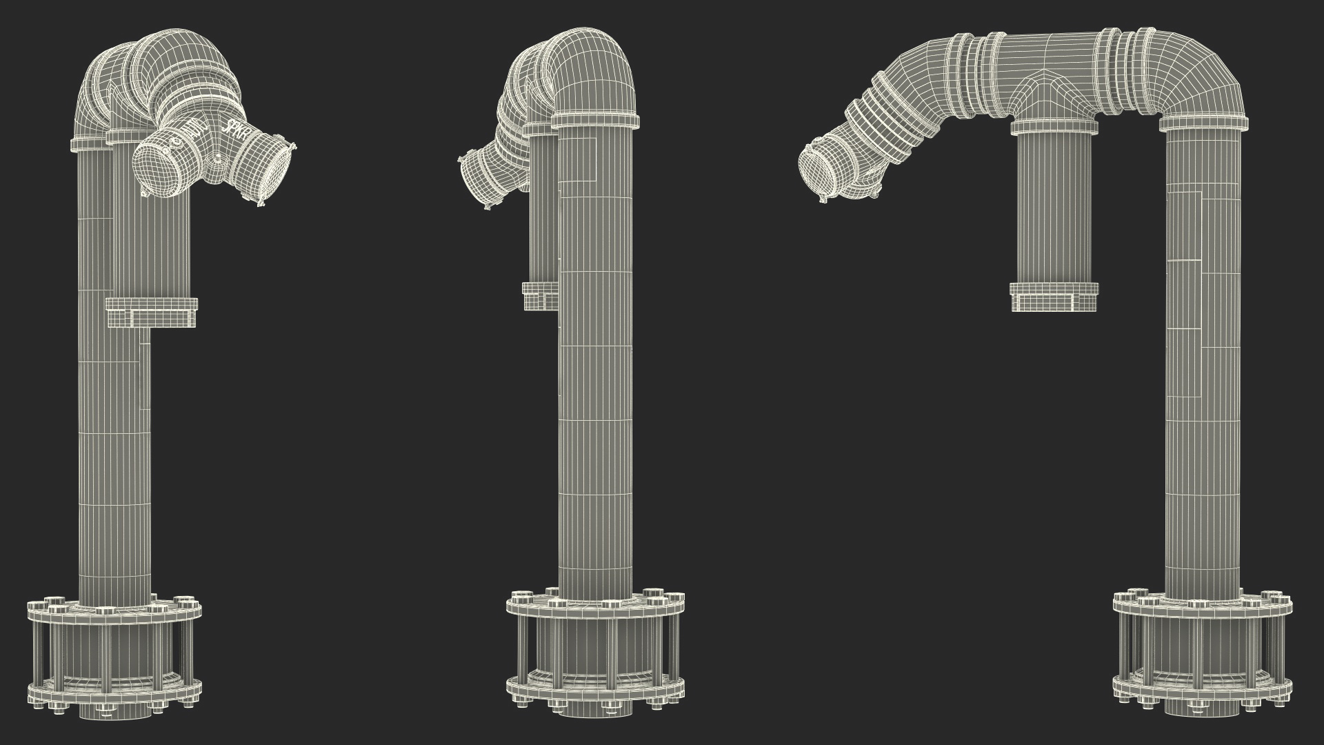 3D model Steel Double Pipe Fire Hydrant