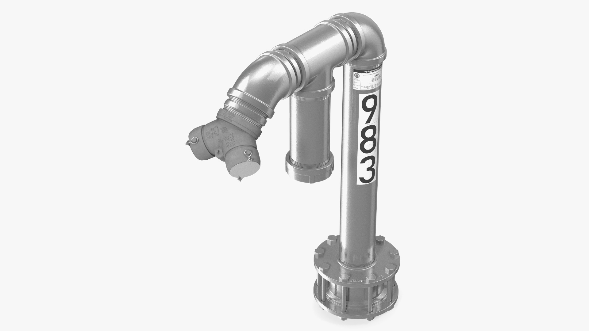 3D model Steel Double Pipe Fire Hydrant