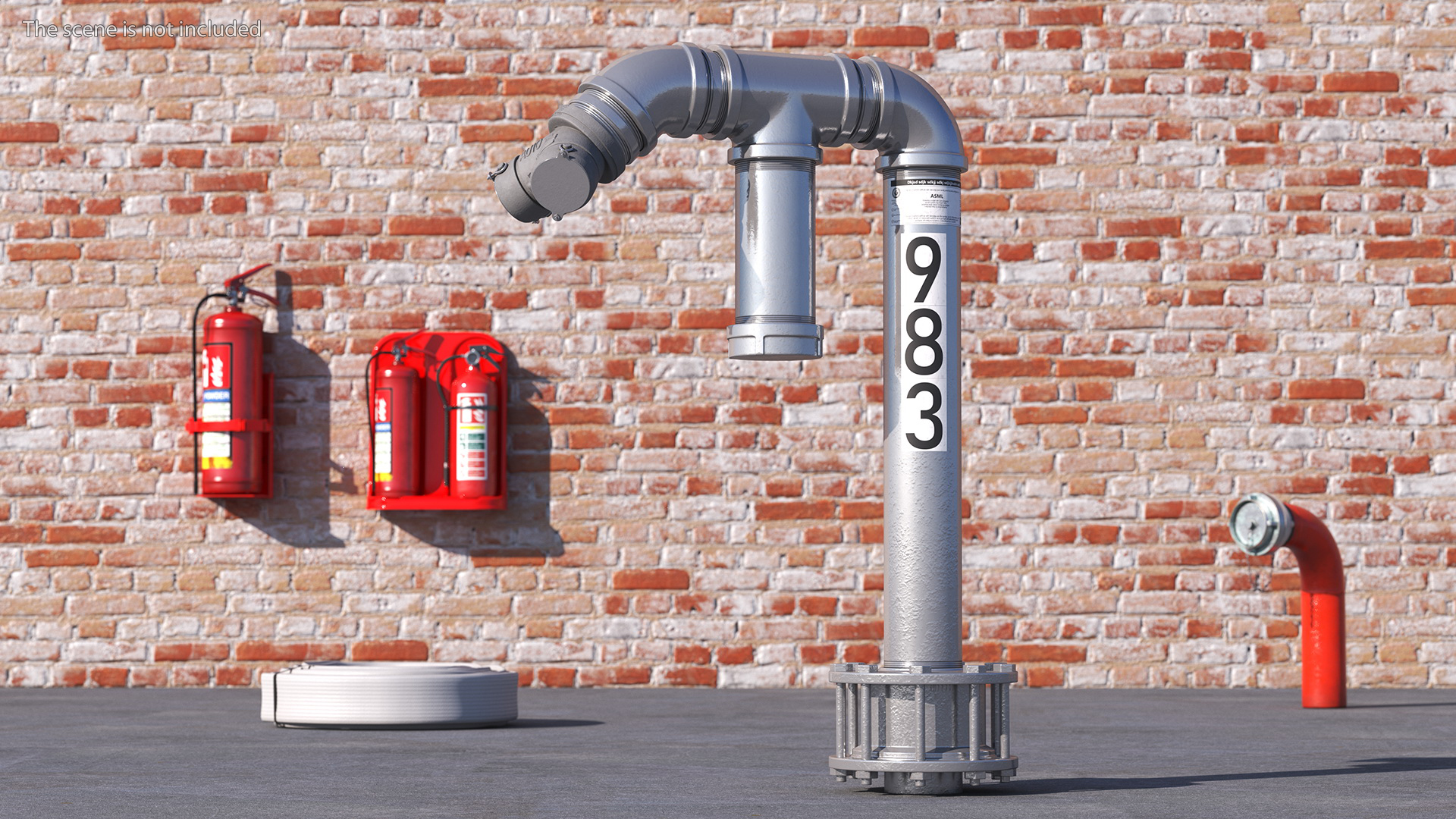 3D model Steel Double Pipe Fire Hydrant