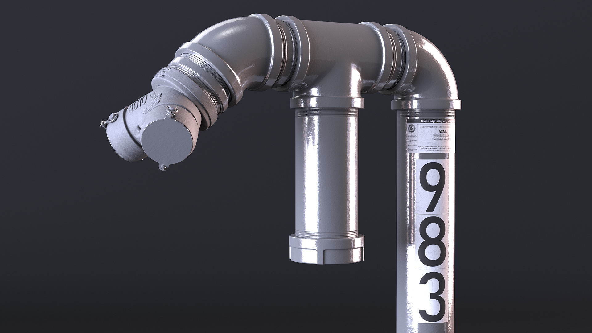 3D model Steel Double Pipe Fire Hydrant