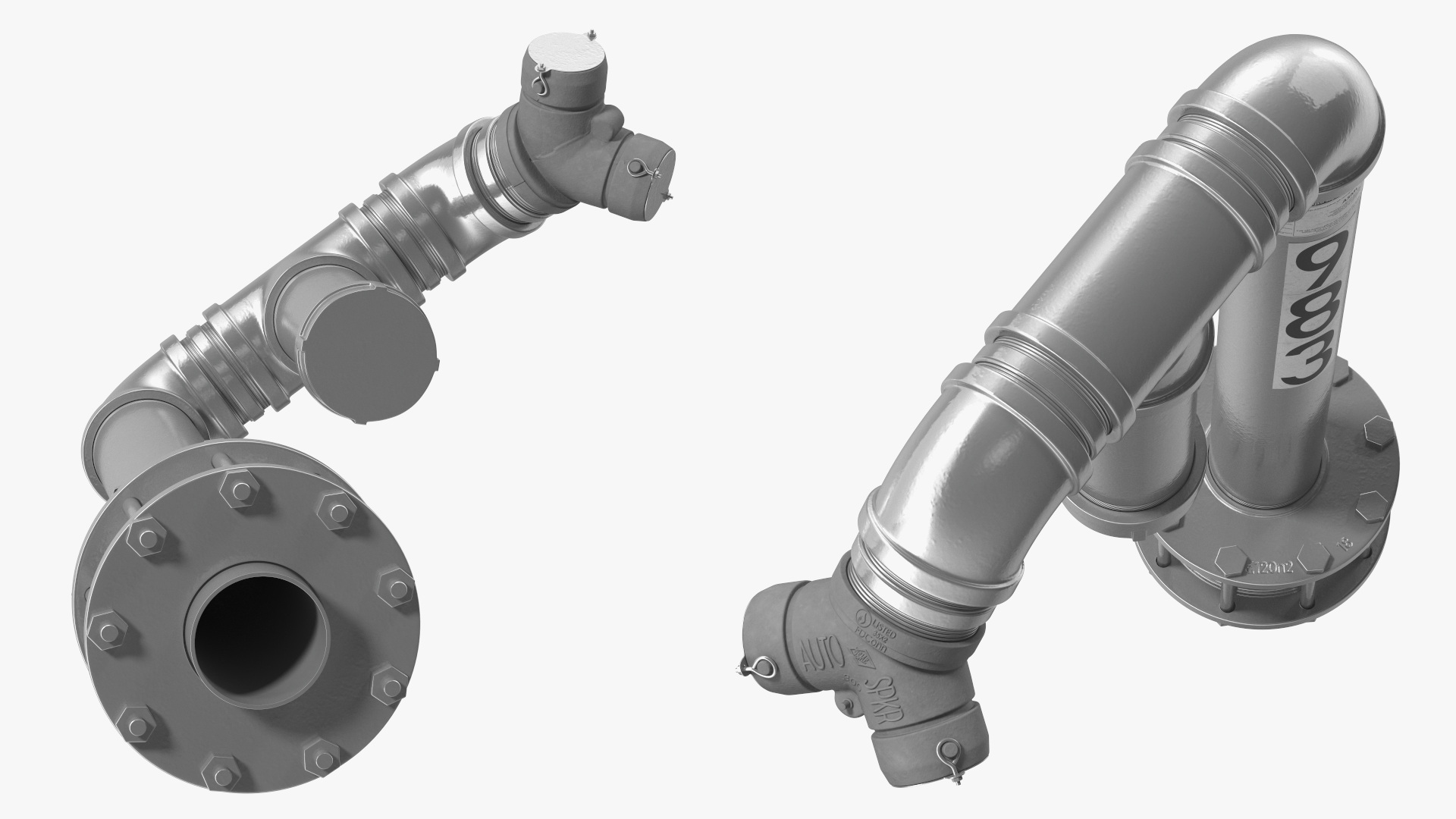 3D model Steel Double Pipe Fire Hydrant