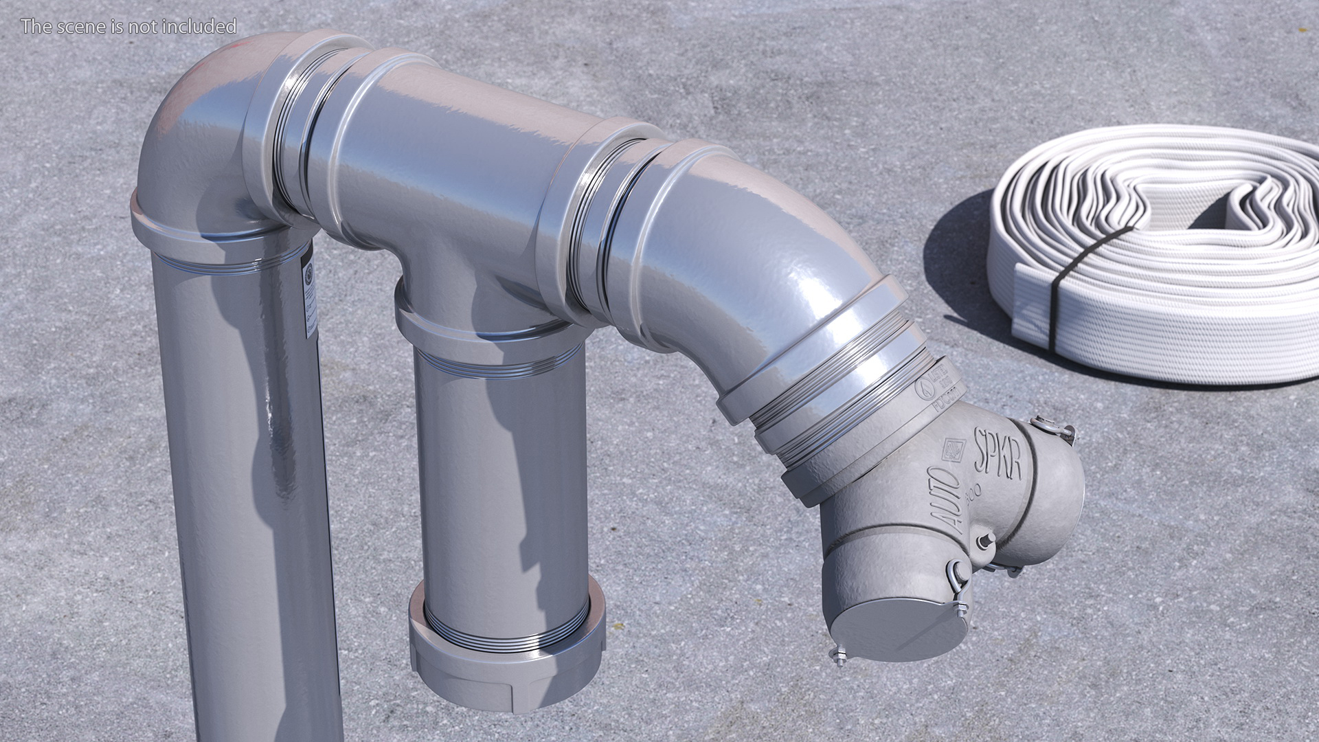 3D model Steel Double Pipe Fire Hydrant