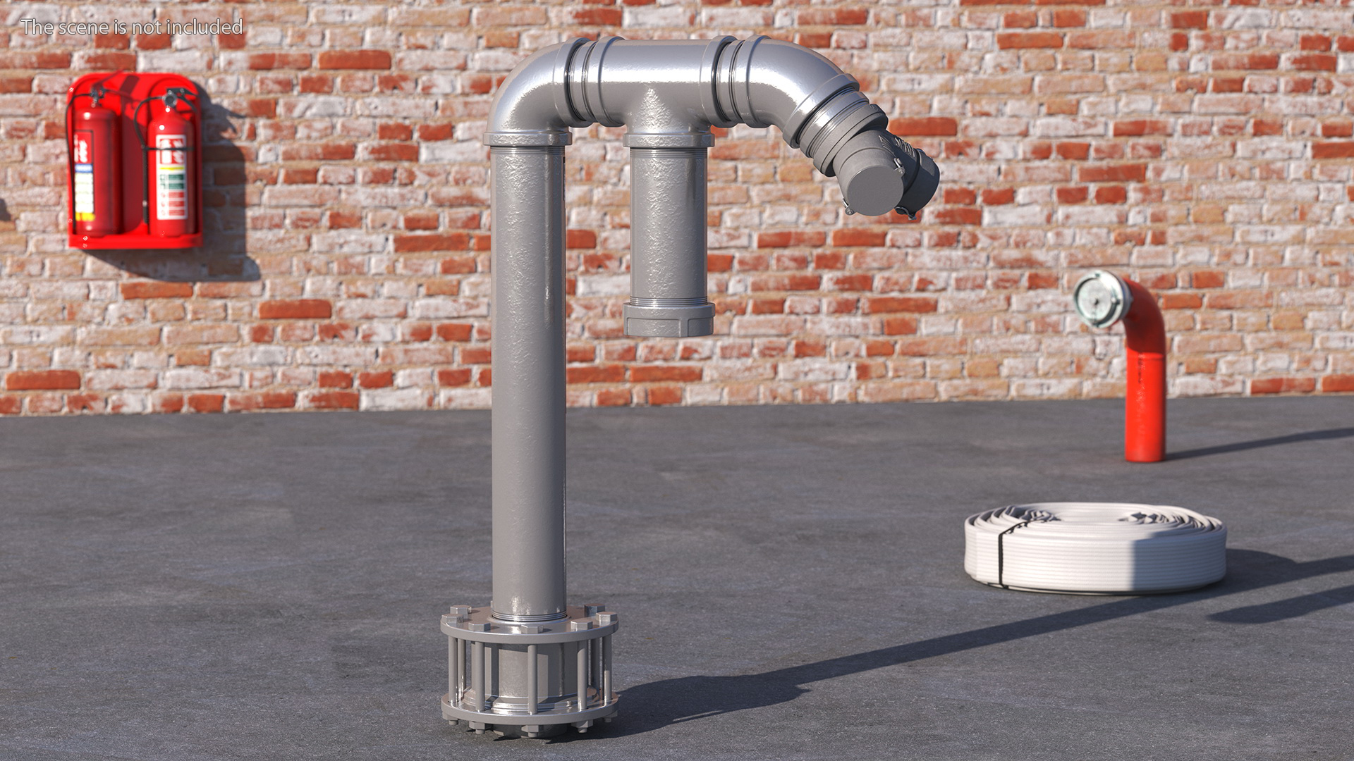 3D model Steel Double Pipe Fire Hydrant