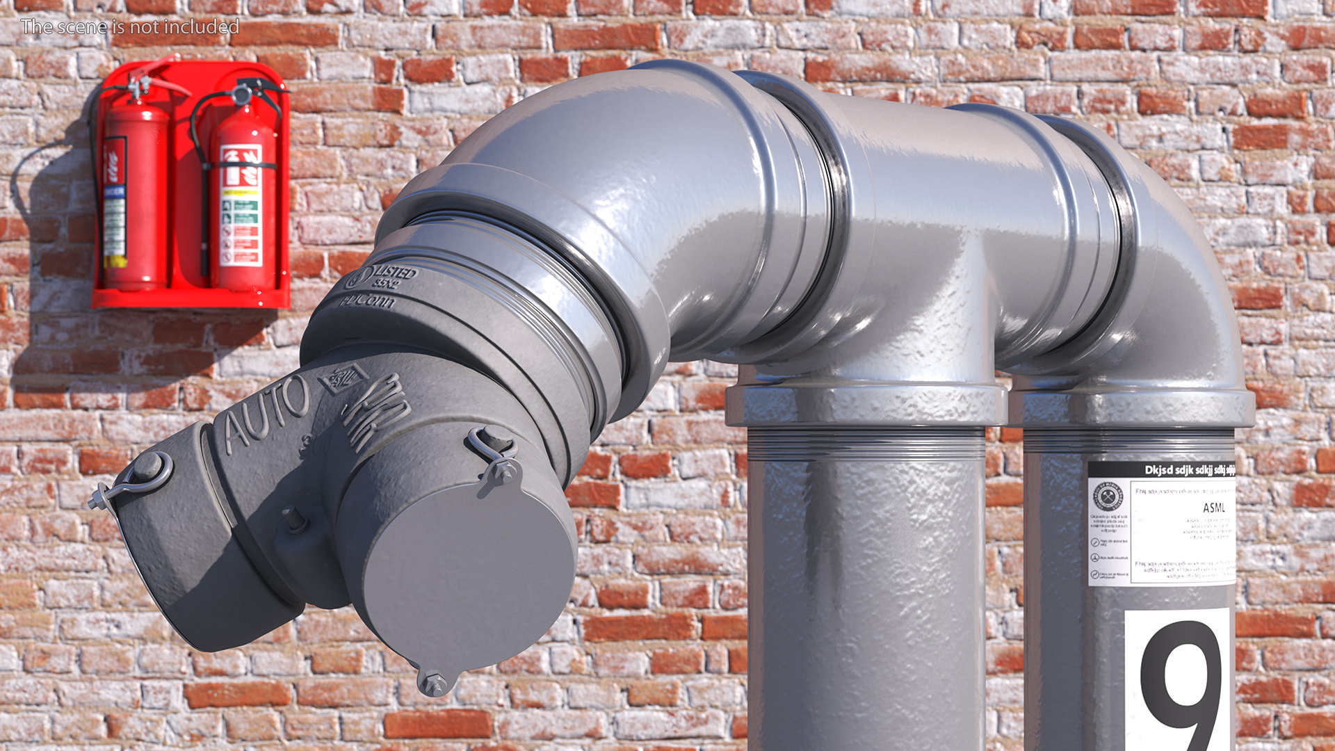 3D model Steel Double Pipe Fire Hydrant