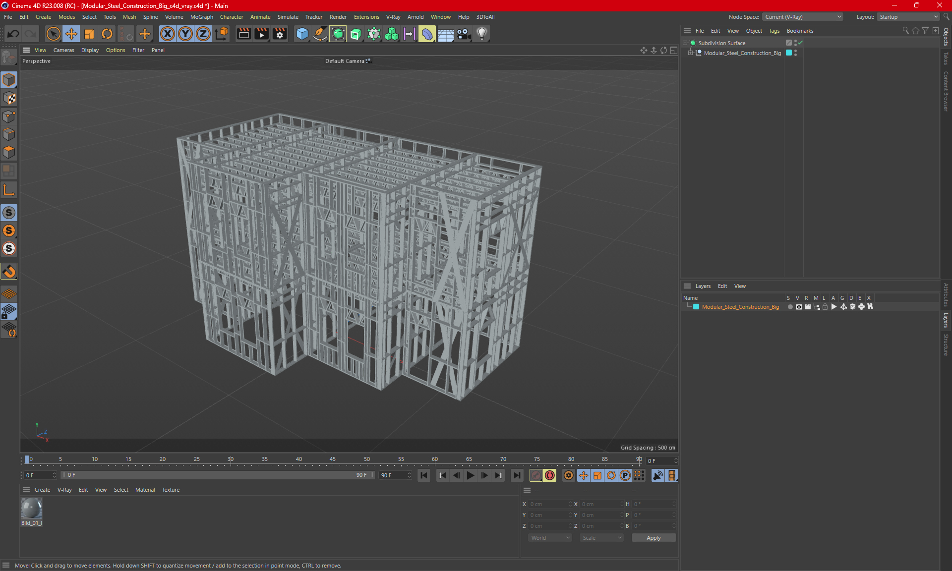 3D model Modular Steel Construction Big