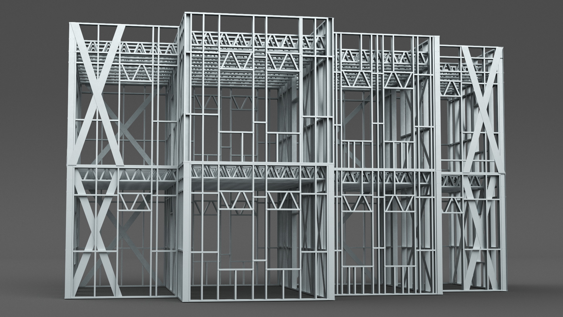 3D model Modular Steel Construction Big