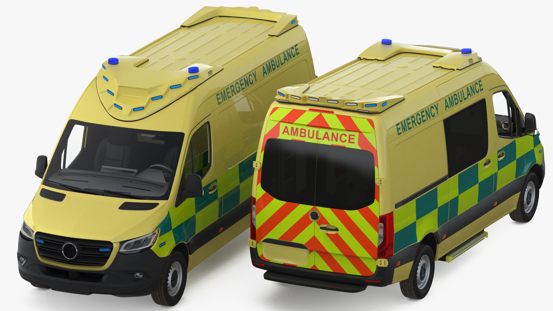 3D Emergency Ambulance Rigged