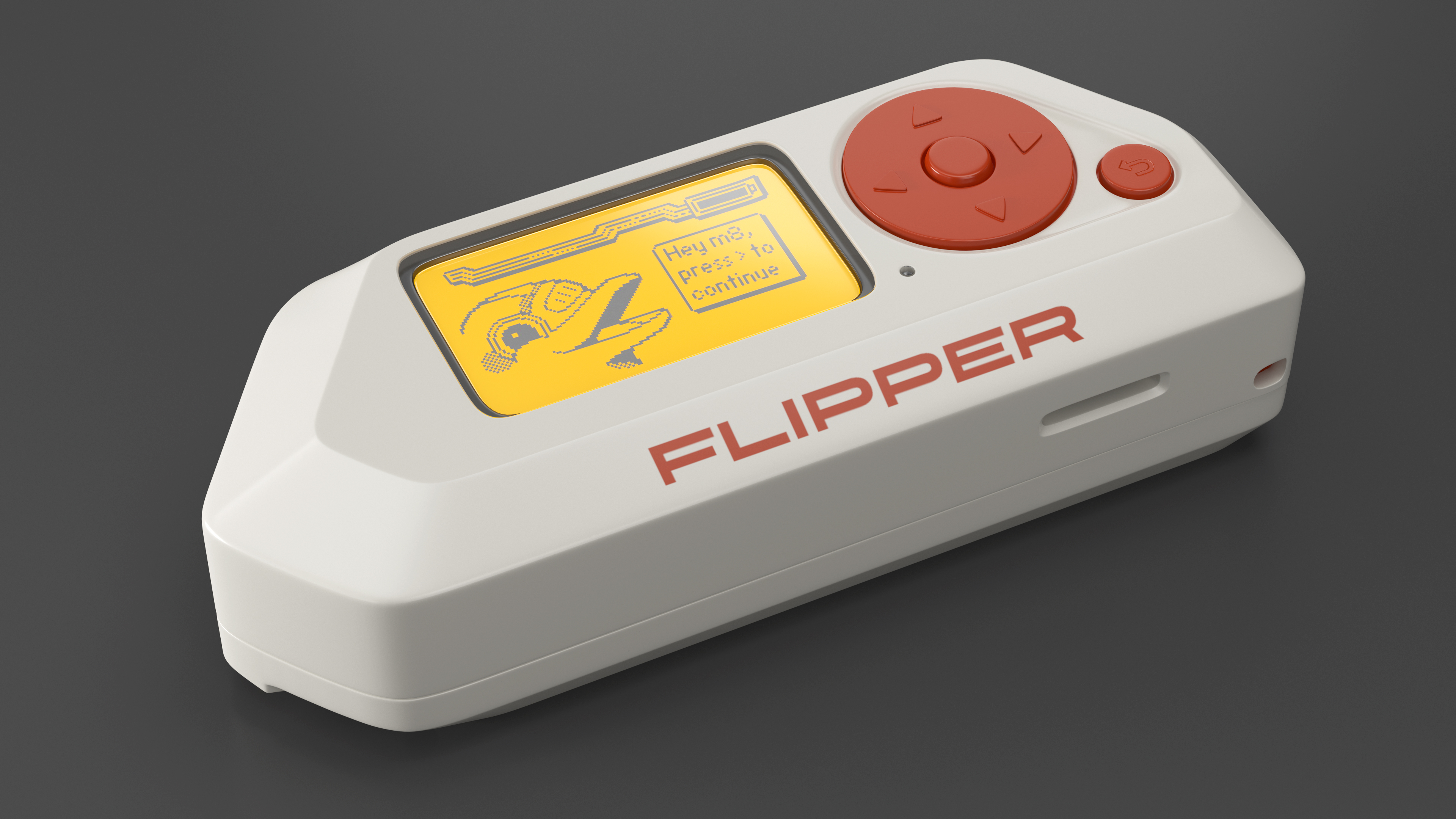 3D Flipper Zero White model