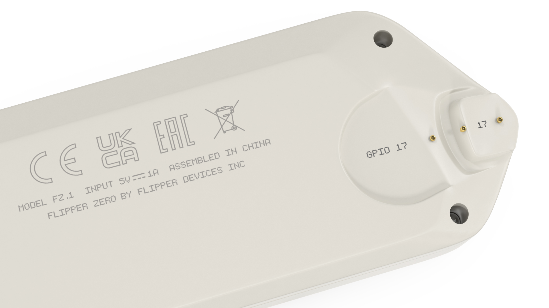 3D Flipper Zero White model