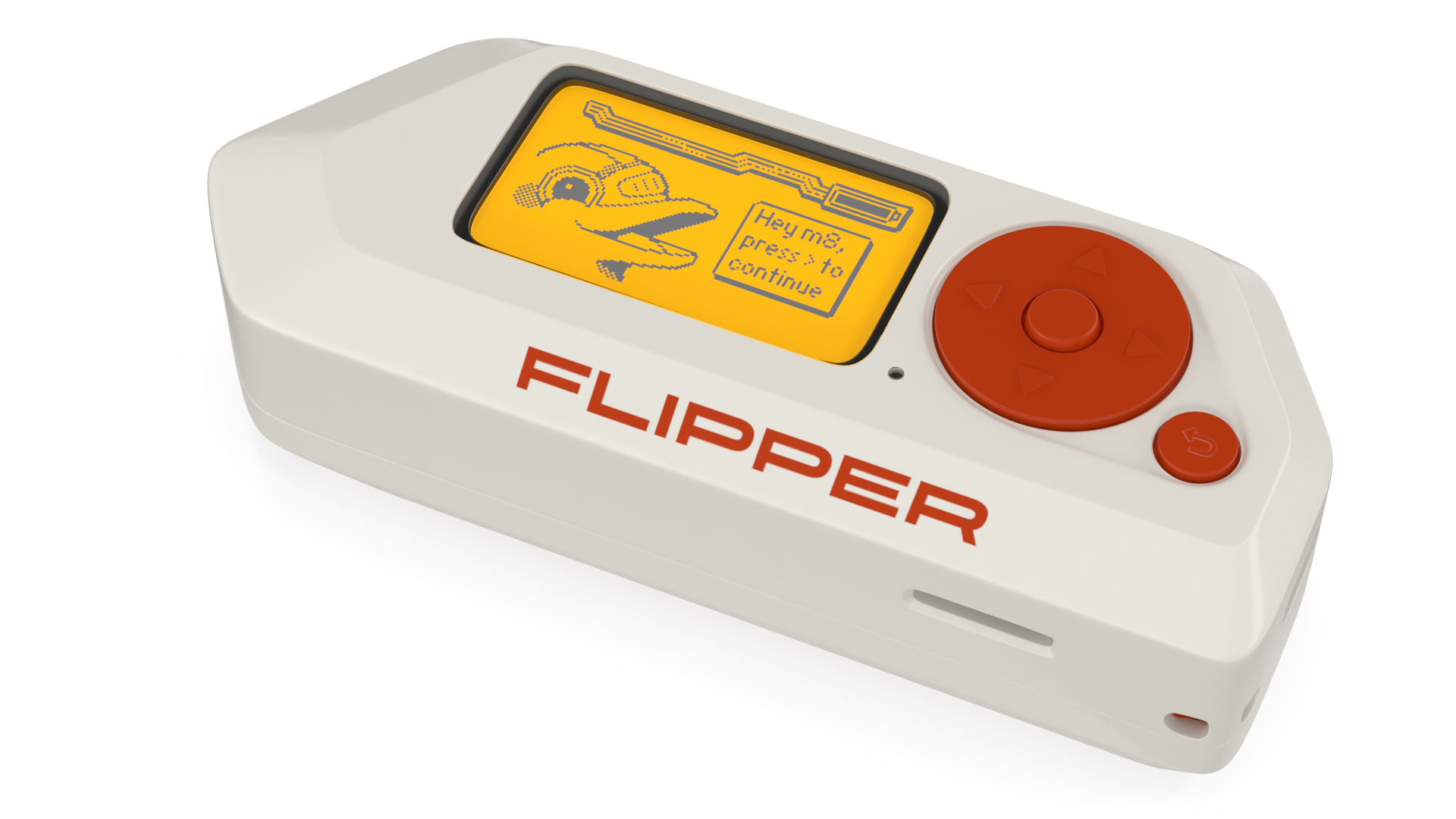 3D Flipper Zero White model