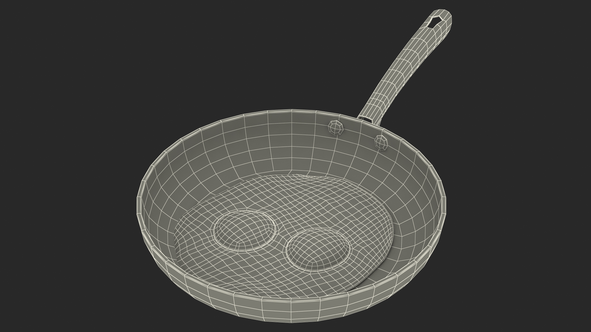 Fried Eggs in a Pan 3D model