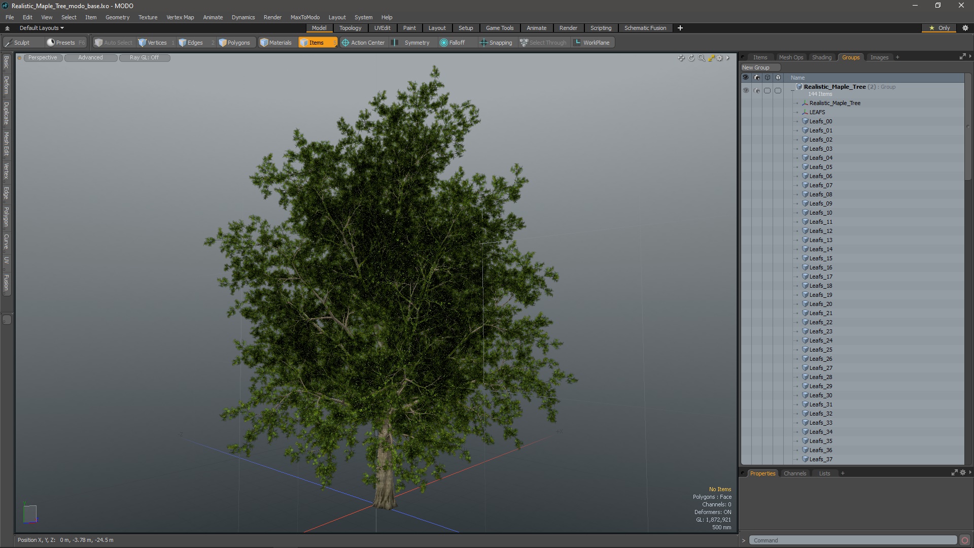 3D model Realistic Maple Tree