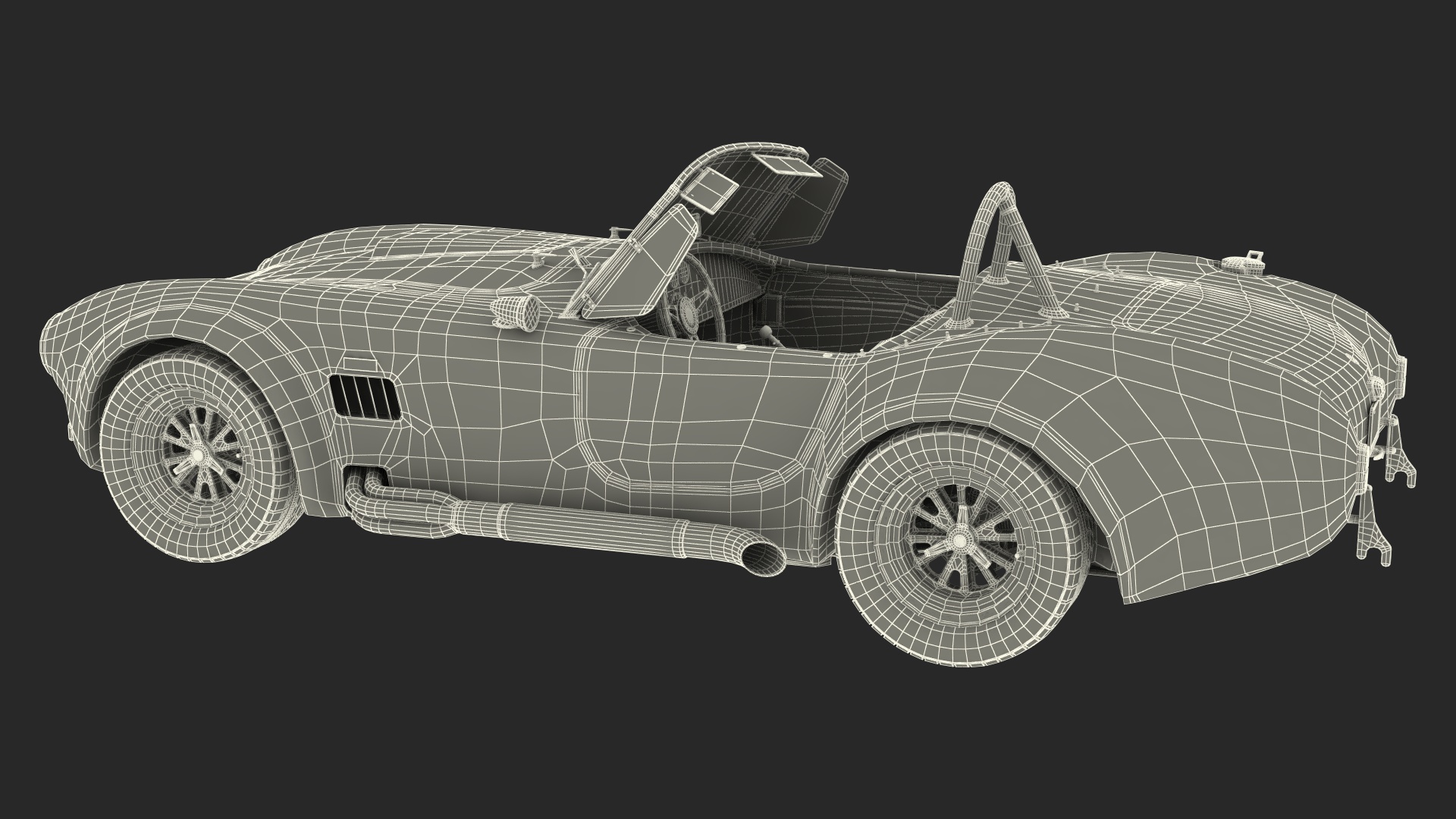 3D Racing Cobra Shelby 1965 Rigged