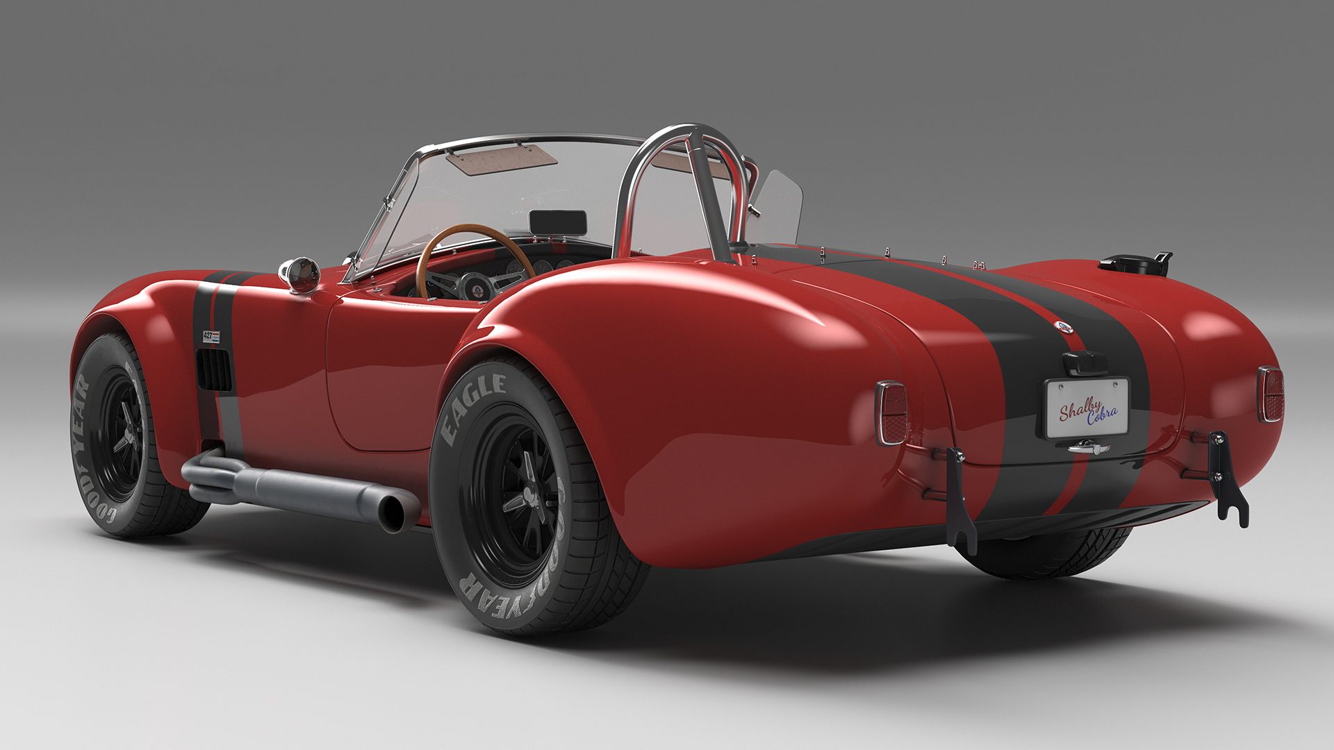 3D Racing Cobra Shelby 1965 Rigged