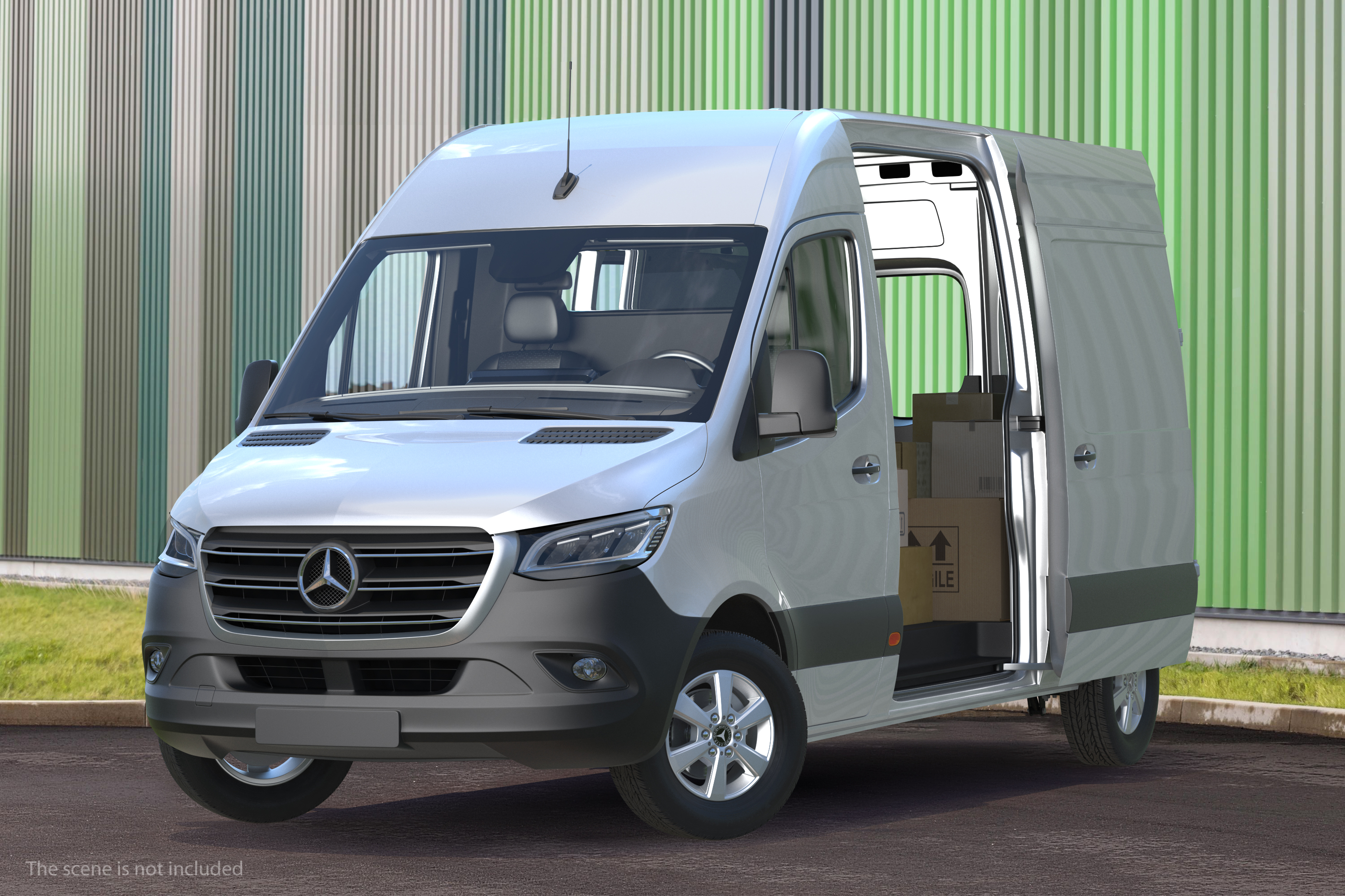 3D 2019 Mercedes Sprinter Van Rigged model