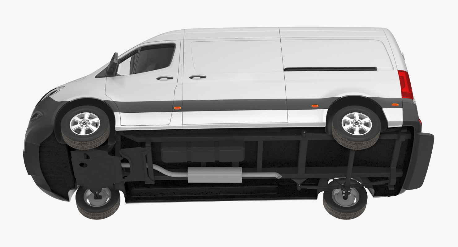 3D 2019 Mercedes Sprinter Van Rigged model