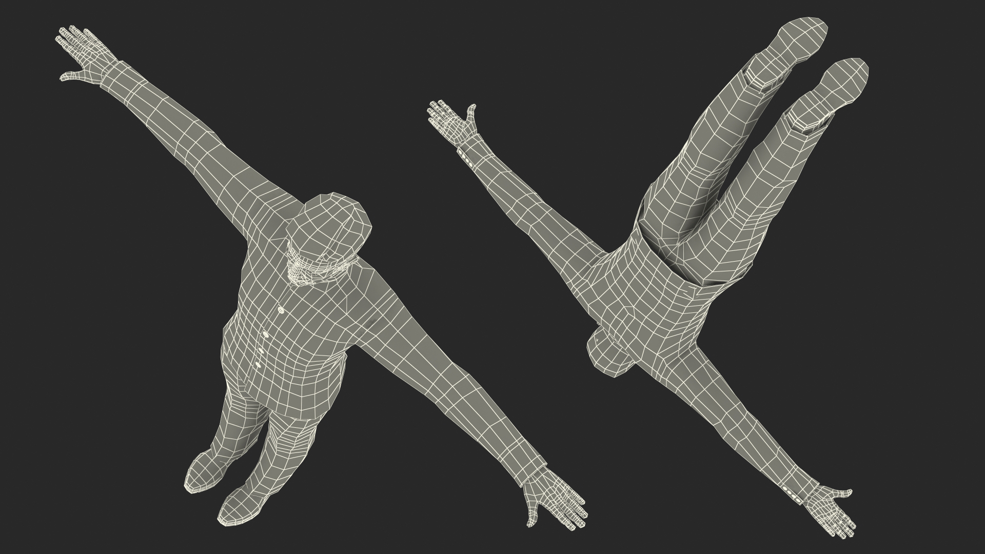 Asian Man Tunic Suit Rigged 3D