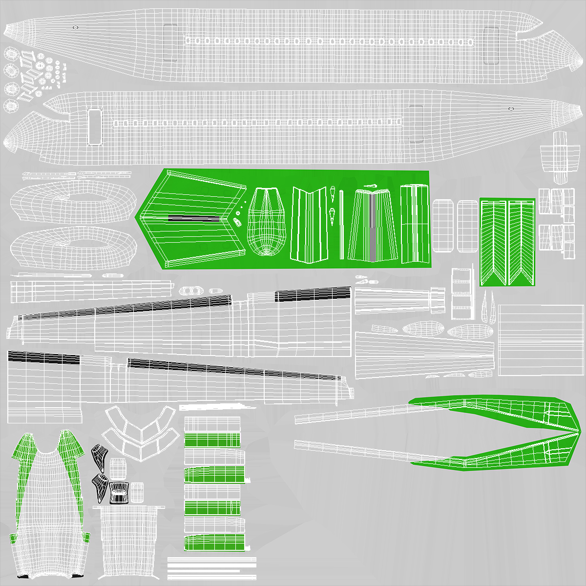 3D Twin Turboprop Passenger Airplane model