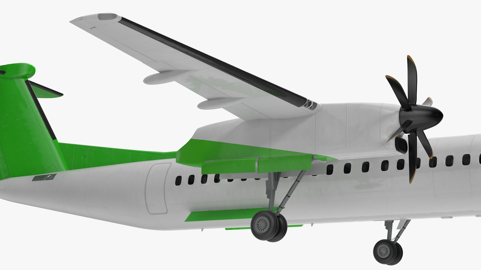 3D Twin Turboprop Passenger Airplane model