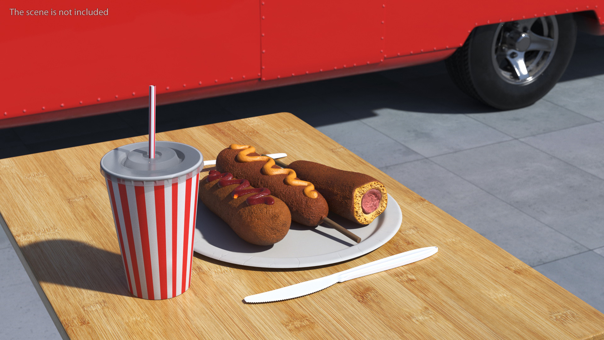 3D model Street Food Set