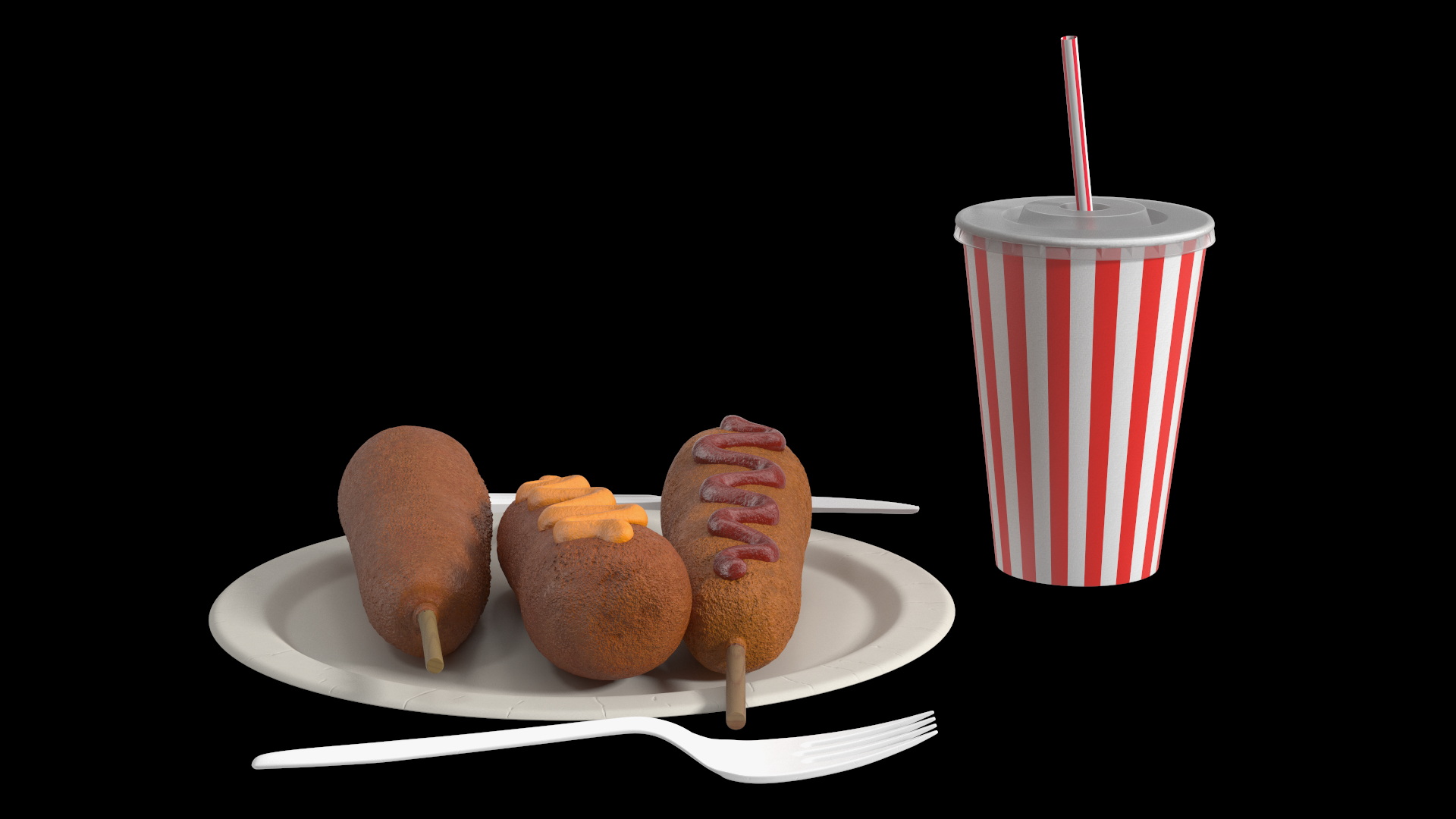 3D model Street Food Set