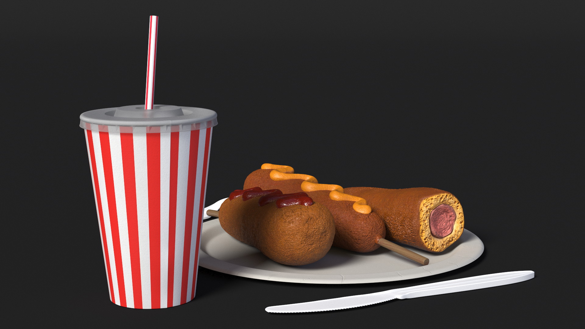 3D model Street Food Set