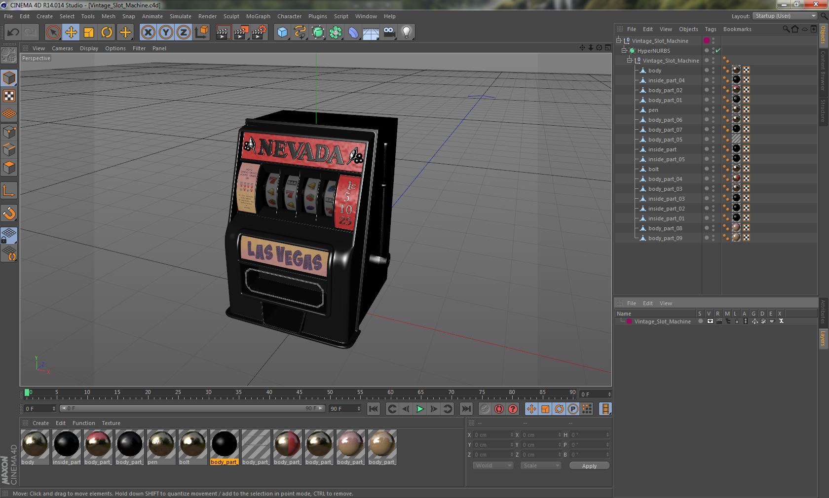 3D model Vintage Slot Machine