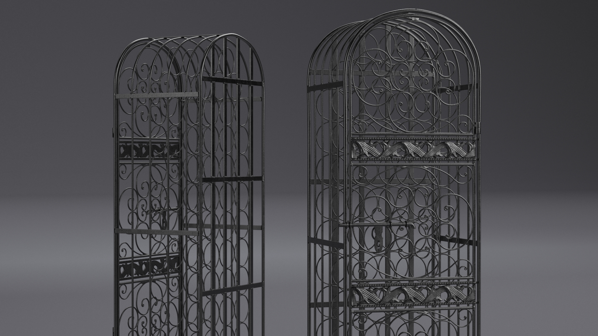 Lockable Wine Cage New 3D