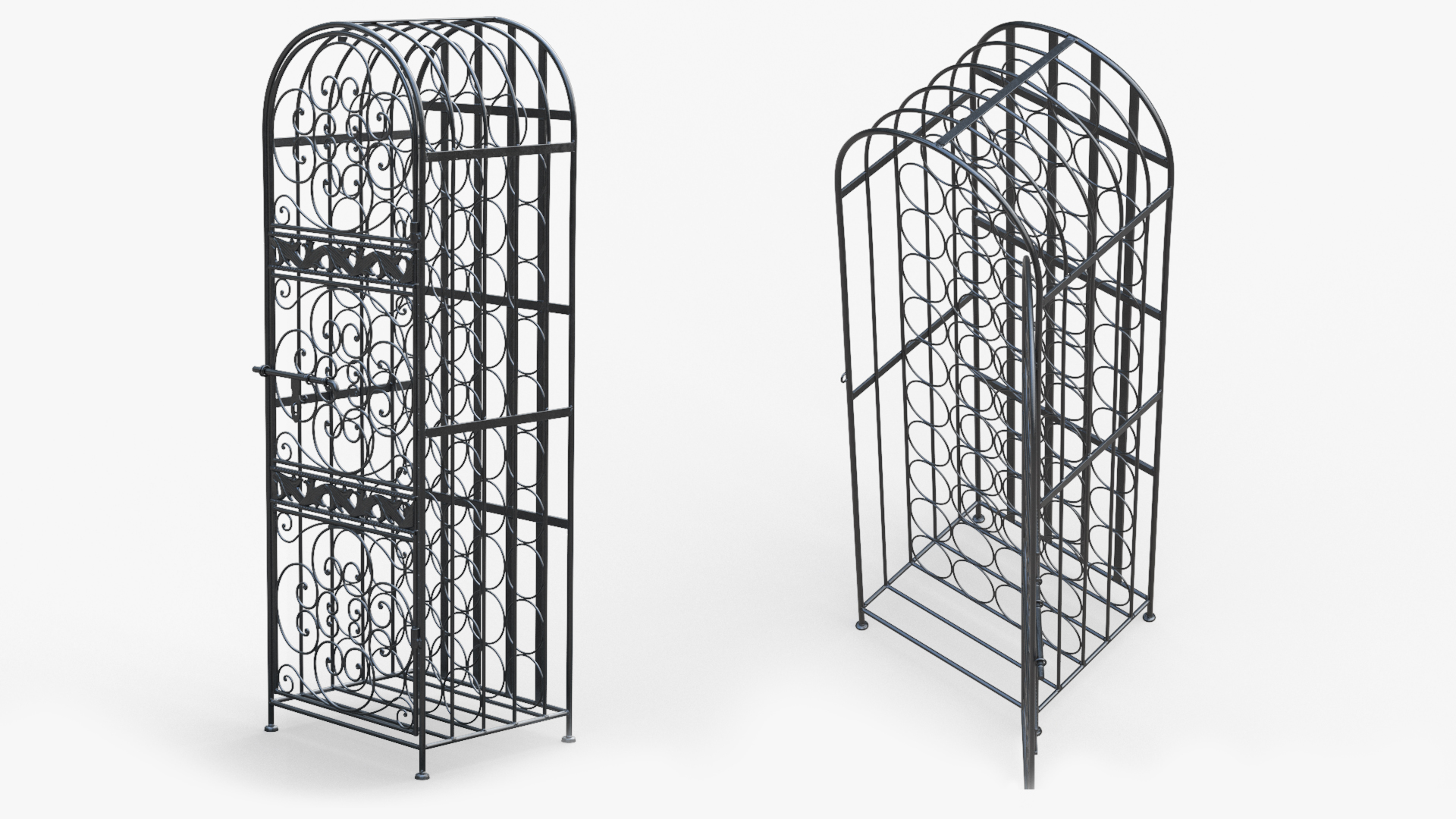 Lockable Wine Cage New 3D