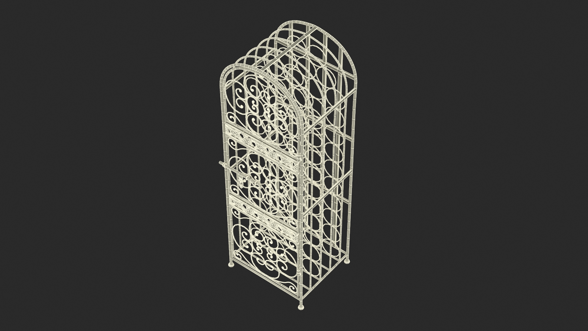 Lockable Wine Cage New 3D