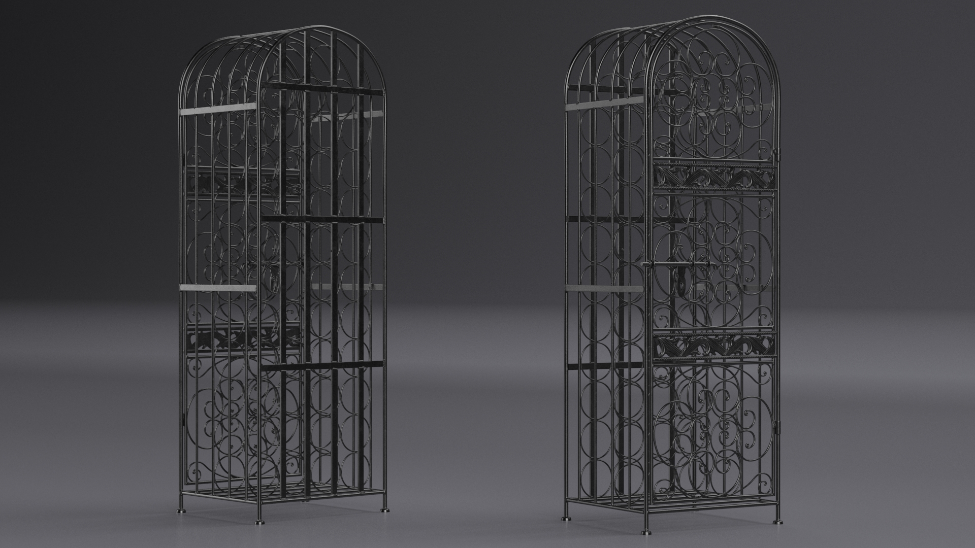 Lockable Wine Cage New 3D