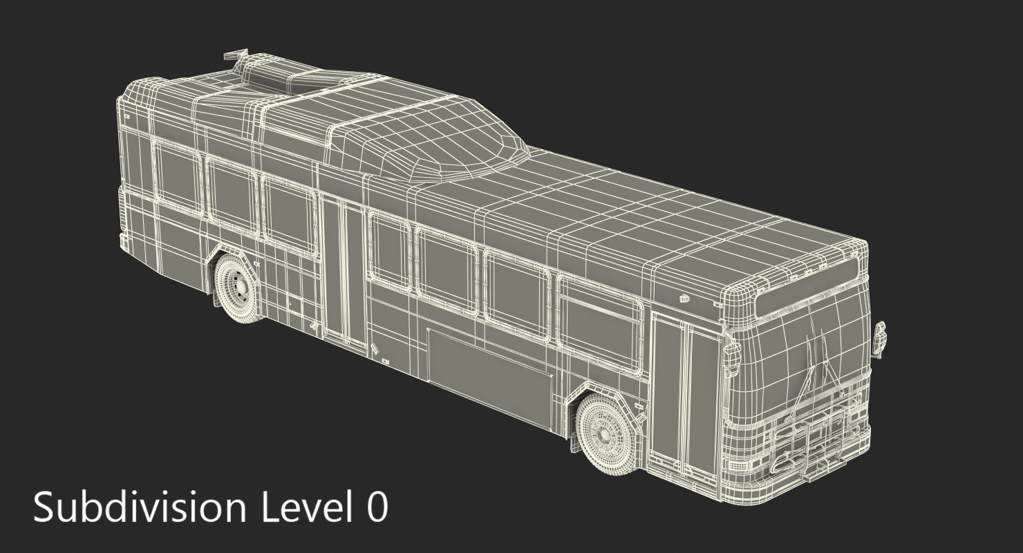 3D Gillig Low Floor Diesel Electric Hybrid Bus model