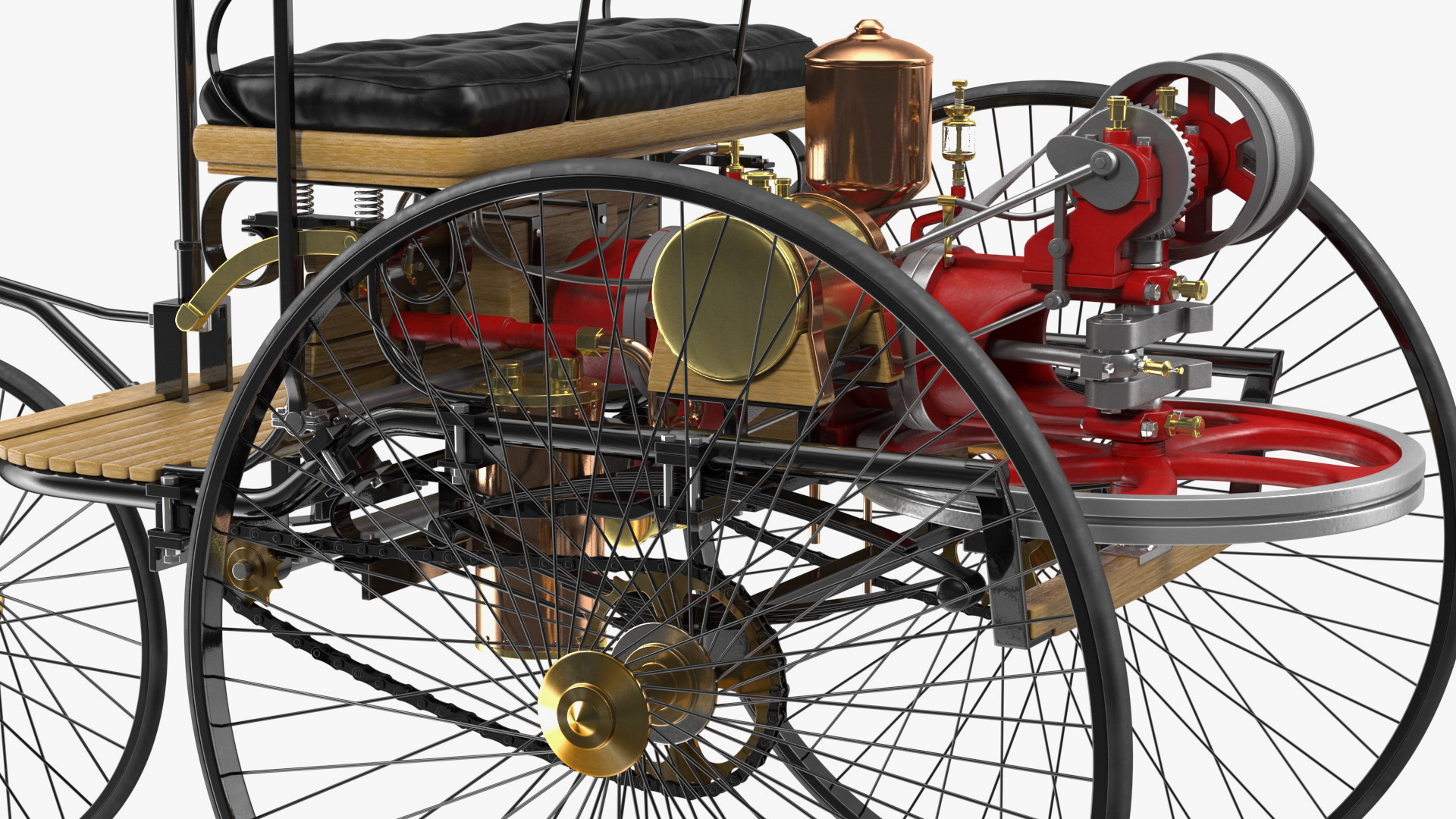 Benz Patent Motorwagen Rigged 3D model