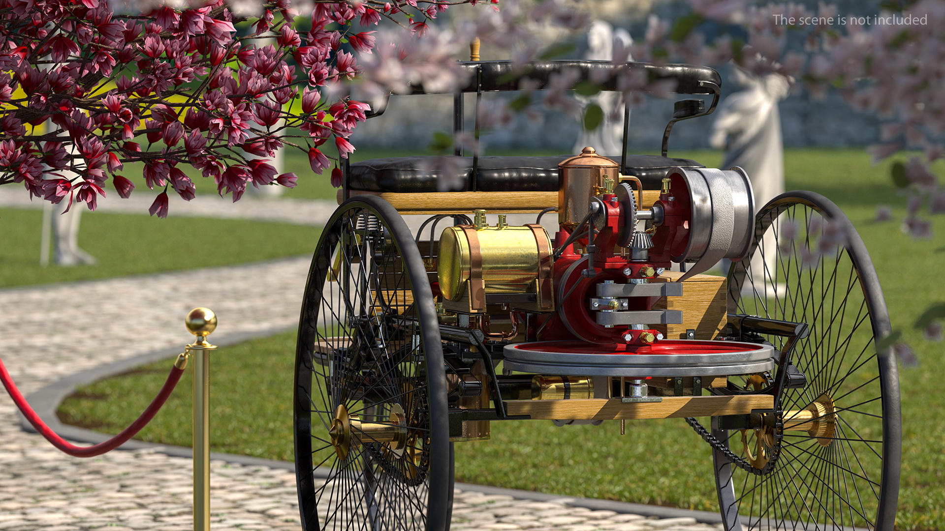 Benz Patent Motorwagen Rigged 3D model