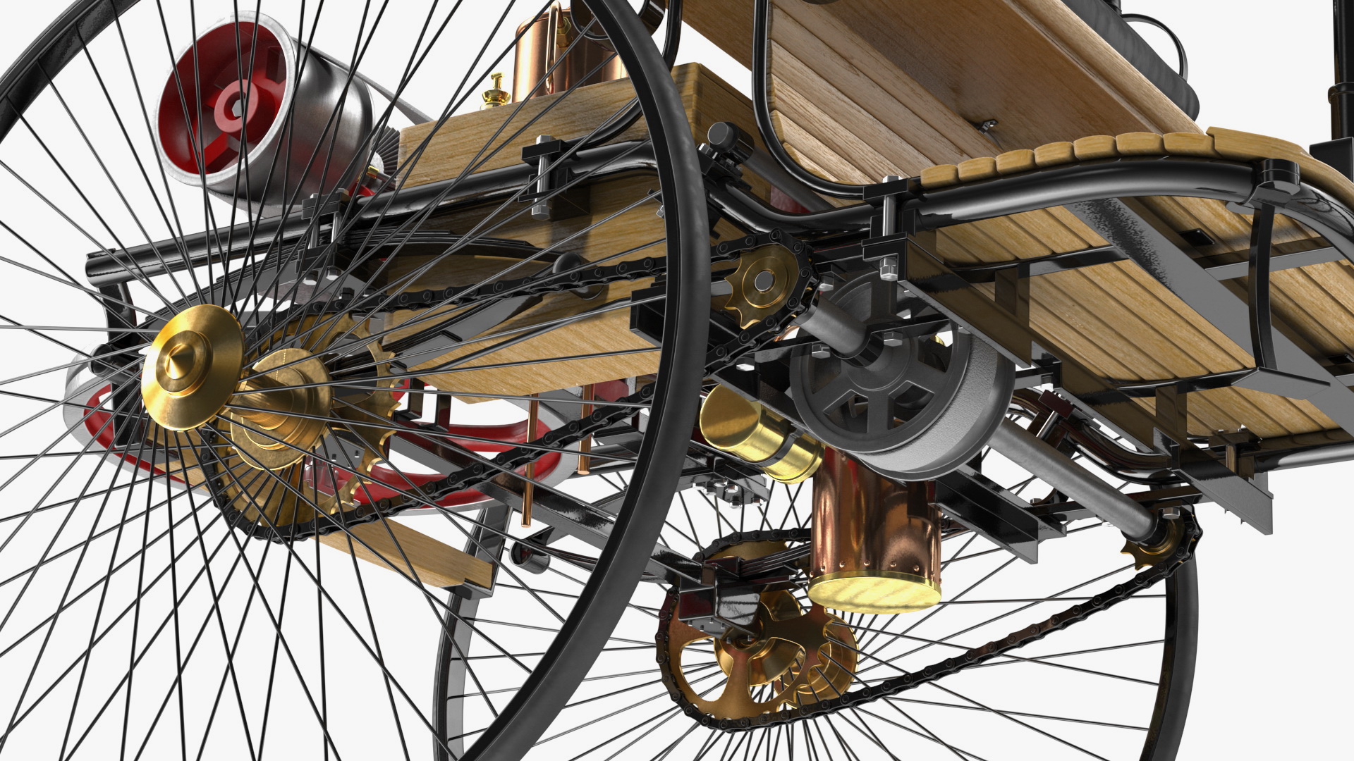 Benz Patent Motorwagen Rigged 3D model