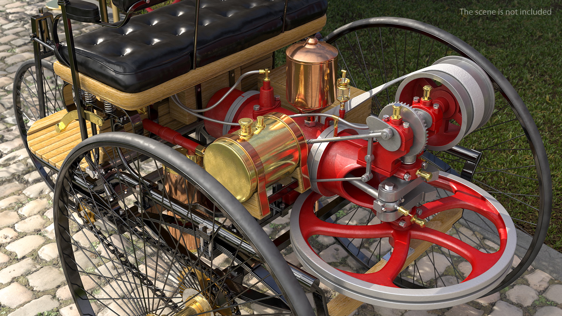 Benz Patent Motorwagen Rigged 3D model