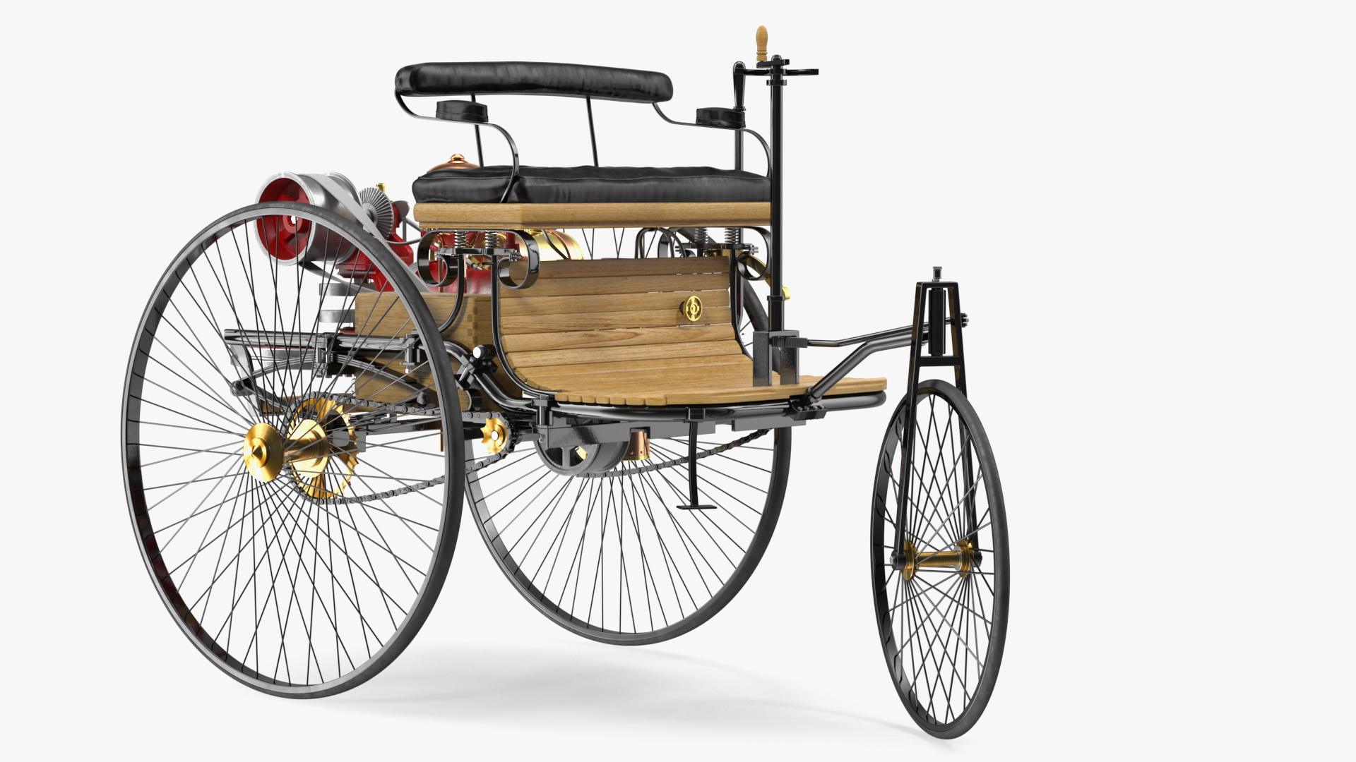 Benz Patent Motorwagen Rigged 3D model