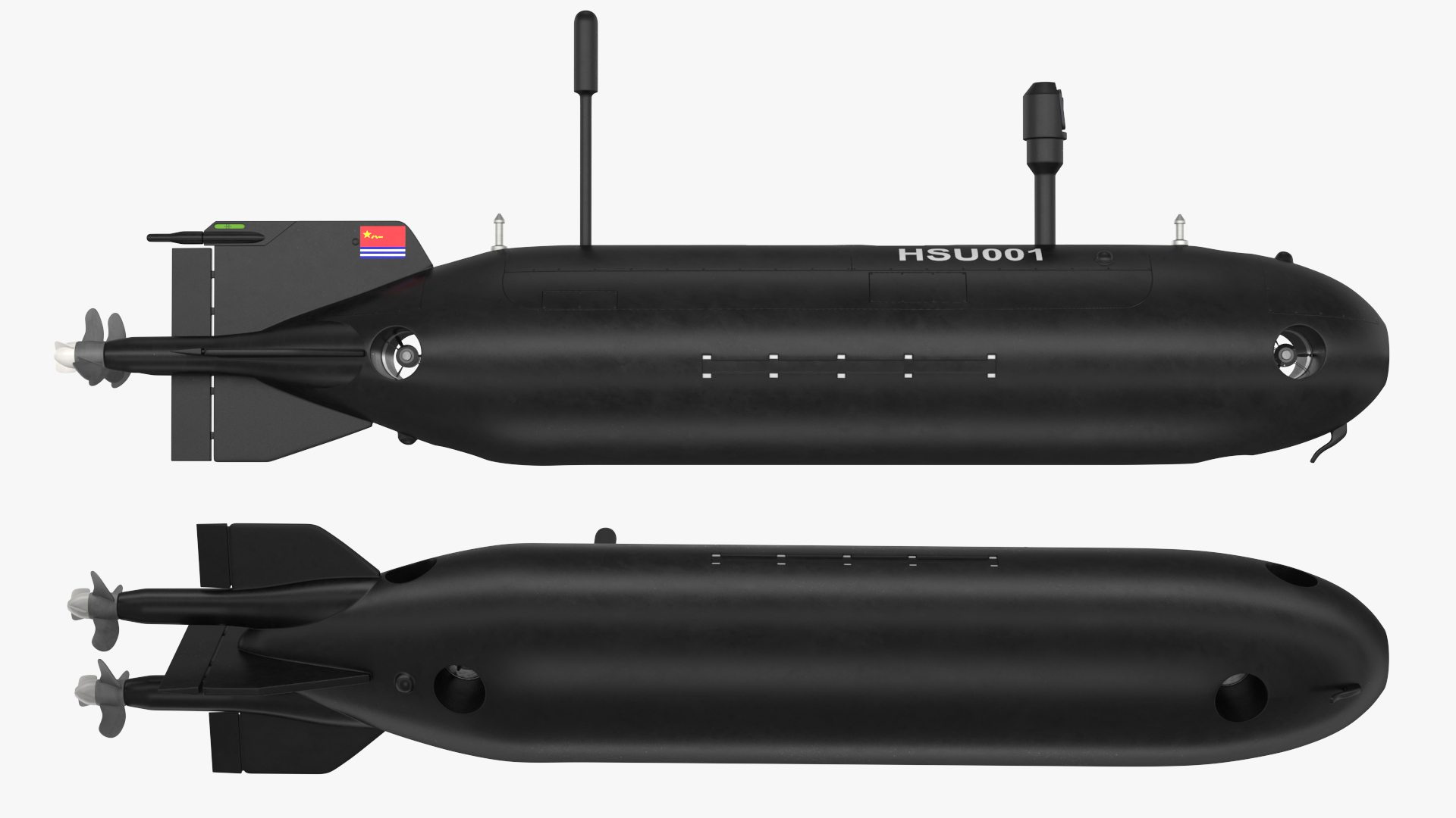 3D HSU 001 Chinese Submarine Drone