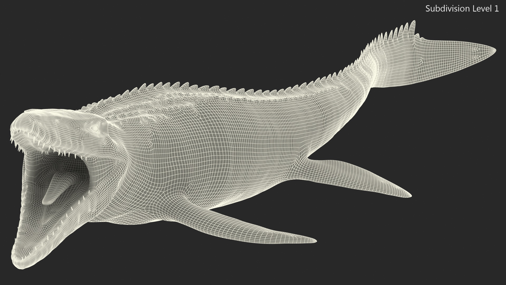 Mosasaurus Swimming 3D model