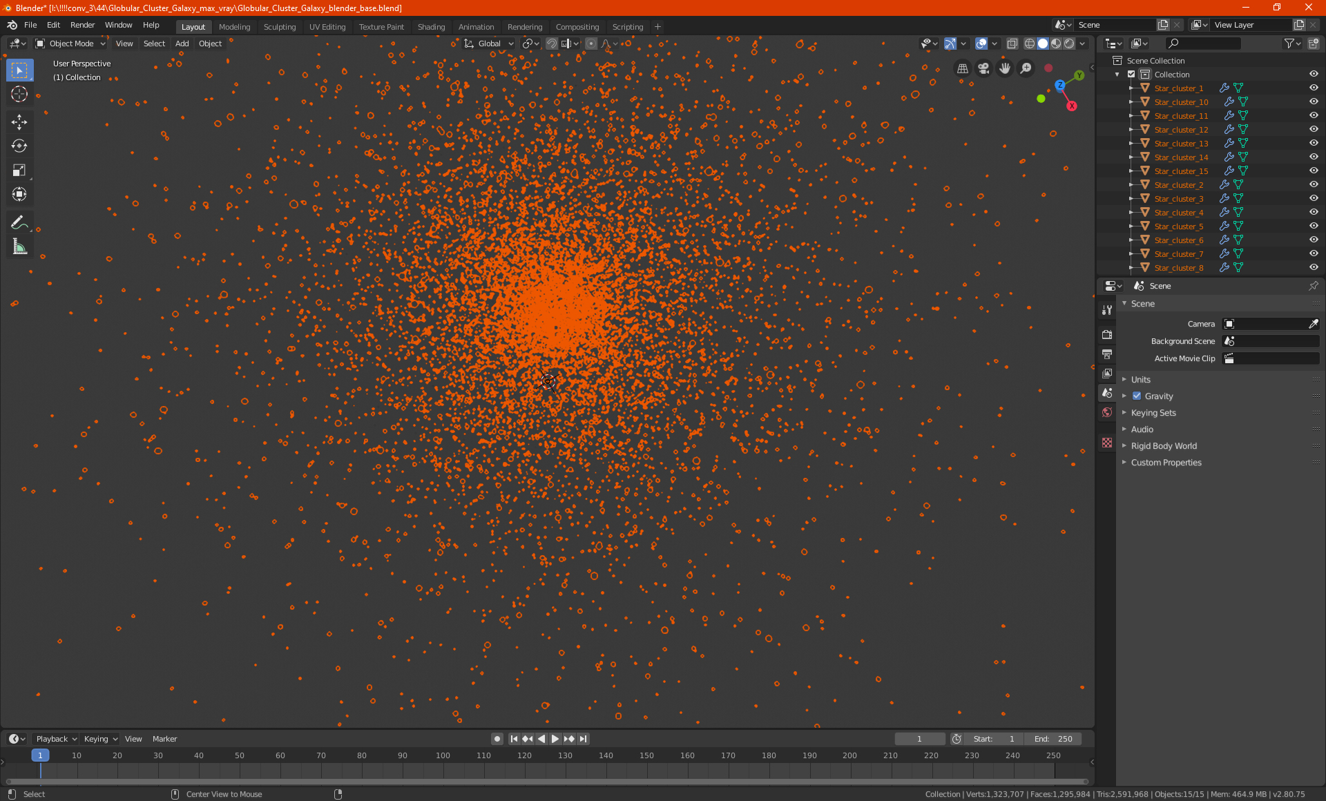 3D Globular Cluster Galaxy model